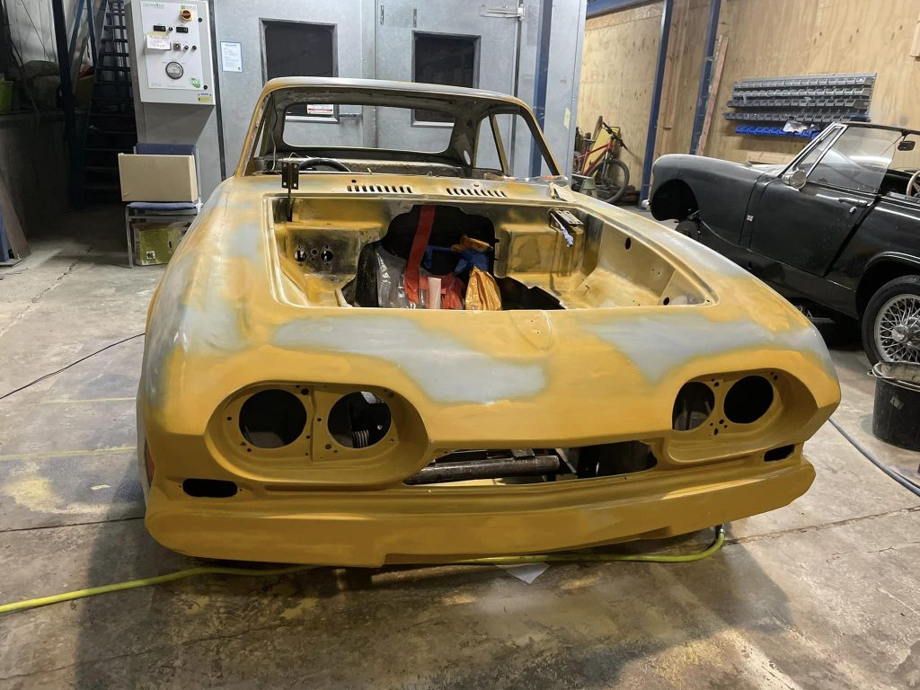 front of scimitar with filler primer